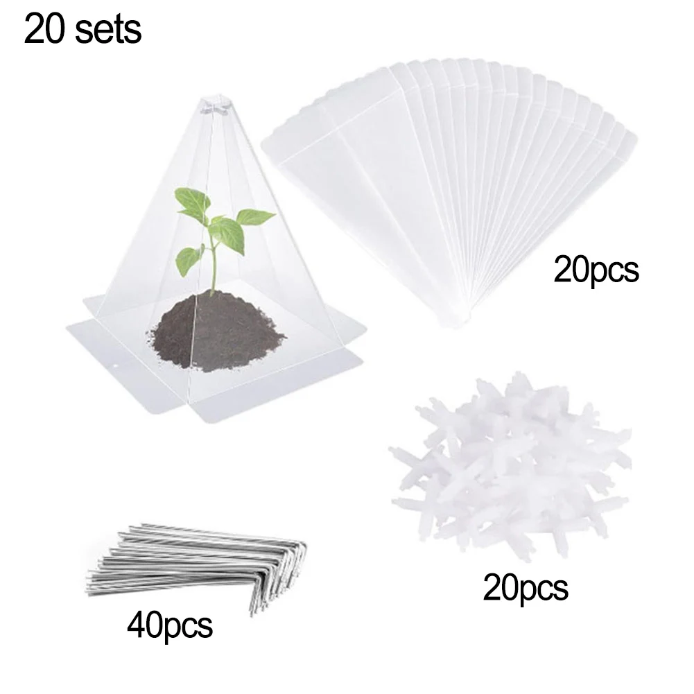 Transparent Garden Cloches 11.8 x 7.8 Inches for Light Transmission and Weather Resistance in Spring Autumn Winter Seasons
