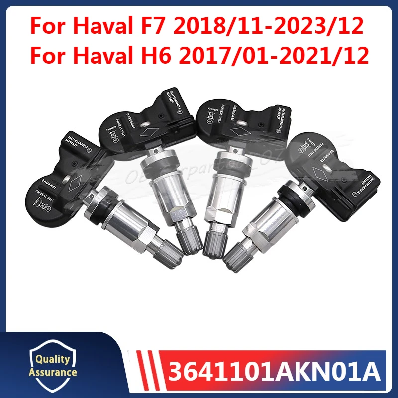 

3641101AKN01A для Haval F7 H6 2018 2019 2020 2021 Датчик контроля давления в шинах 4 шт. TPMS 433 МГц ДЛЯ 2021-2025 Great Wall POER