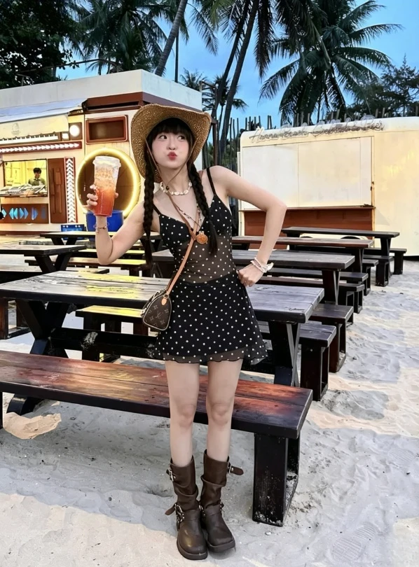 Korean Fashion Kawaii Ruffle Bikini Set Women Y2K Halter Neck Floral Two Piece Swimwear Summer Holiday Beach Wear