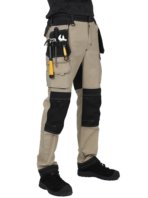 

Multi-ket Work Trousers Wear-Resistant Se Knee-Pads Car Repair Auto Parts Men's Long Pants Ox Protective Knees