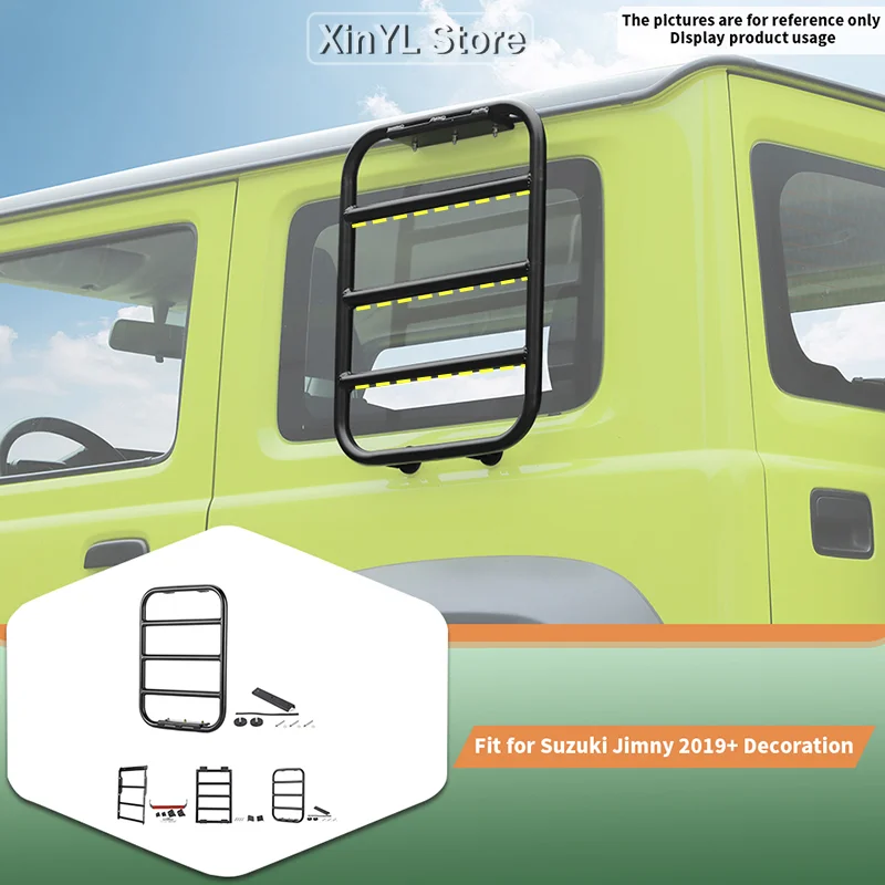 

Car Metal Rear Window Climbing Ladder Kit for Suzuki Jimny 3/5 Door 2019 2020 2021 Up Car Exterior Accessories