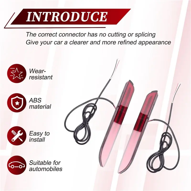 Excellent-12X For Toyota Camry Sienna Avalon RAV4 Wish Fortuner LED Rear Bumper Fog Light Tail Brake Stop Light