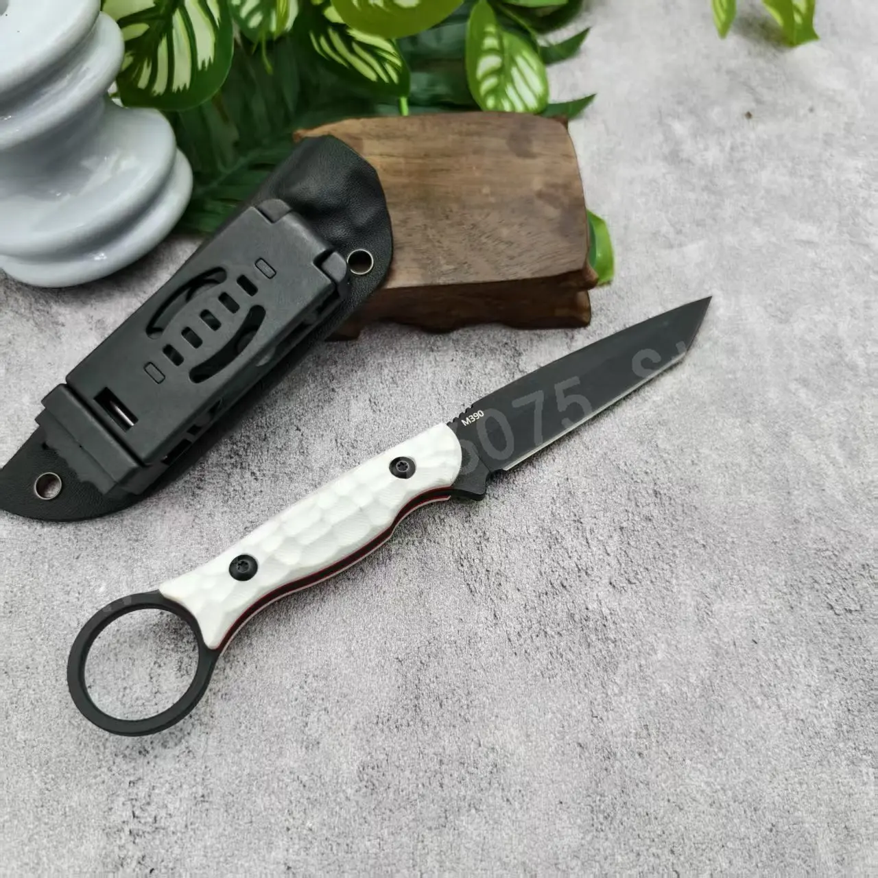 New Product TO.OR Rear Ring Fixed Blade 8Cr13Mov Blade White G10 Handle Portable Camping Barbecue Fishing Knife Men's Gifts