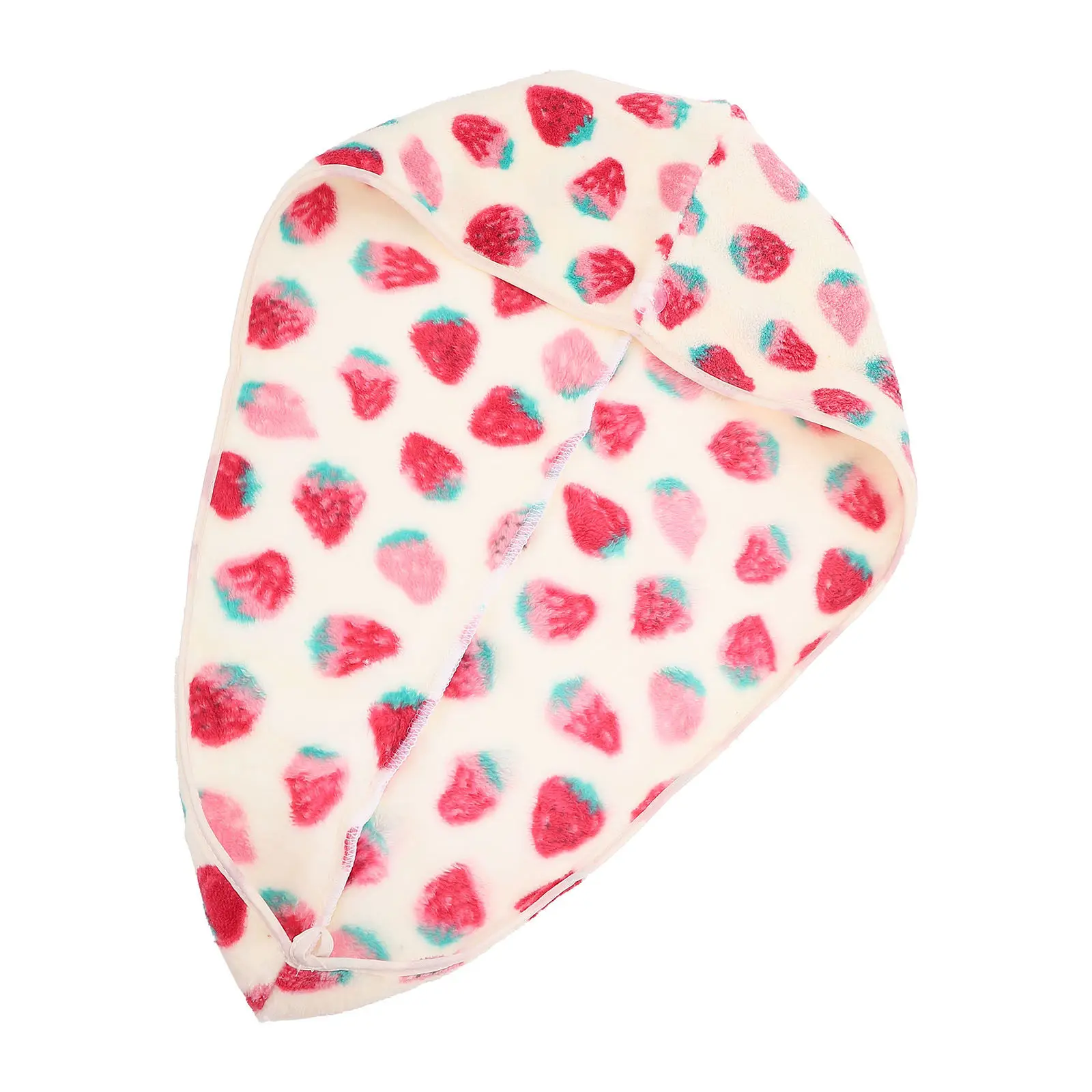 

1Pcs Gentle Hair Drying Hat Strawberry Print Ultra Absorbent Fast Drying Bath Hat for All Hair Types Women Shower Cap