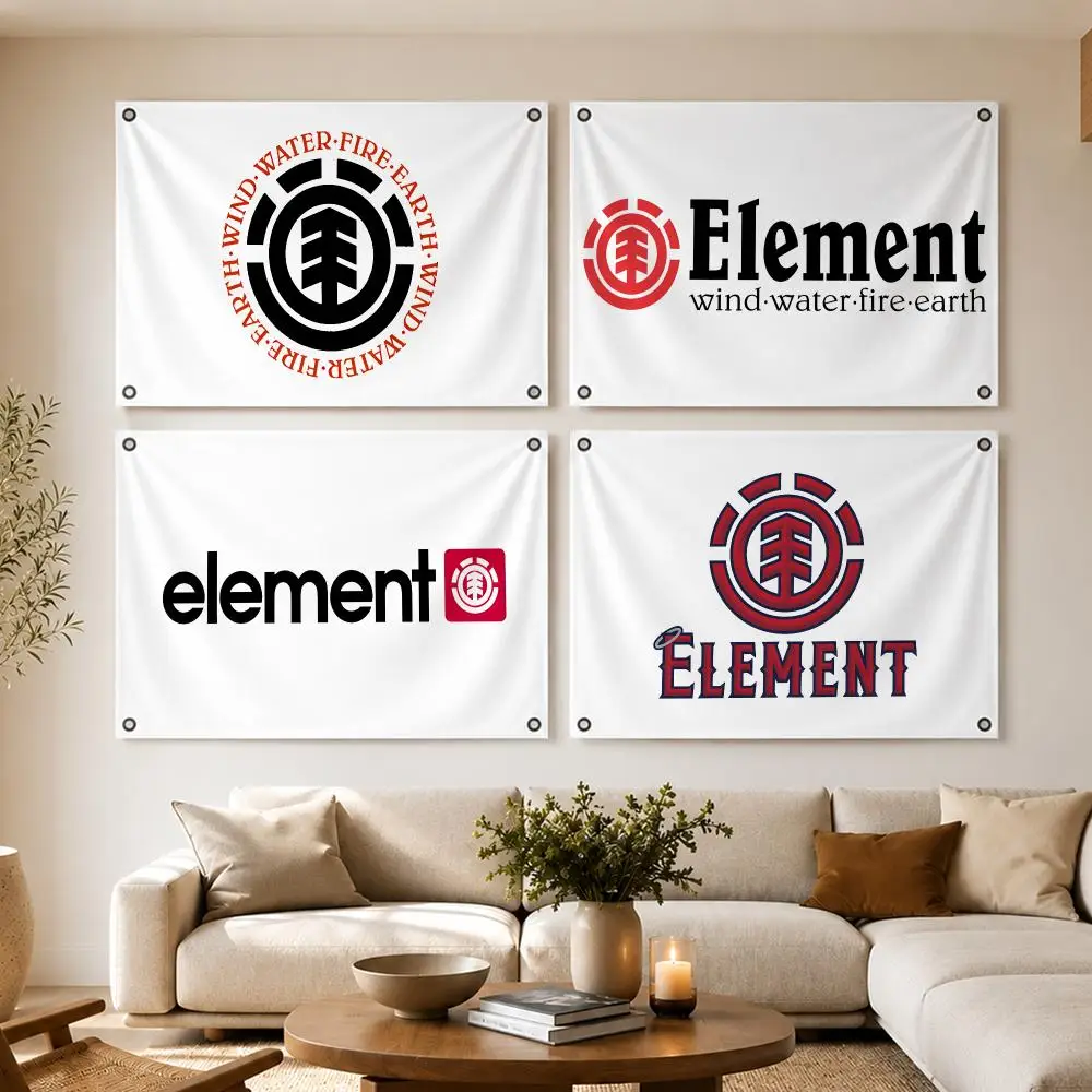 Skateboard Brand Element Flags flag For Room Dorm Camping Picnic Art Style Garage Bar wall Decoration Banner