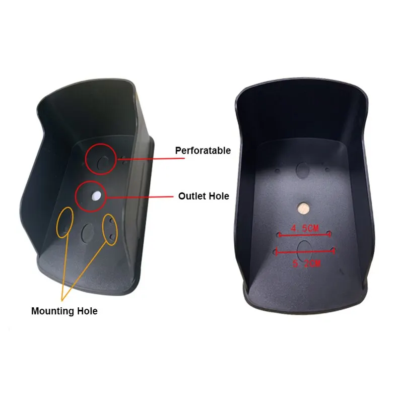 1pcs Black Plastic Waterproof Cover For Access Control Keypad Fingerprint Device Outdoor Rainproof Sunproof High Quality