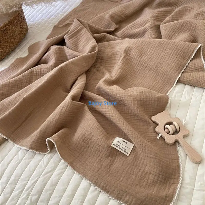 

63HE Baby Towel Cotton Bath Towel Absorbent Infant Toddler Newborn SwaddleWraps Muslin SwaddleBlankets Double Layers