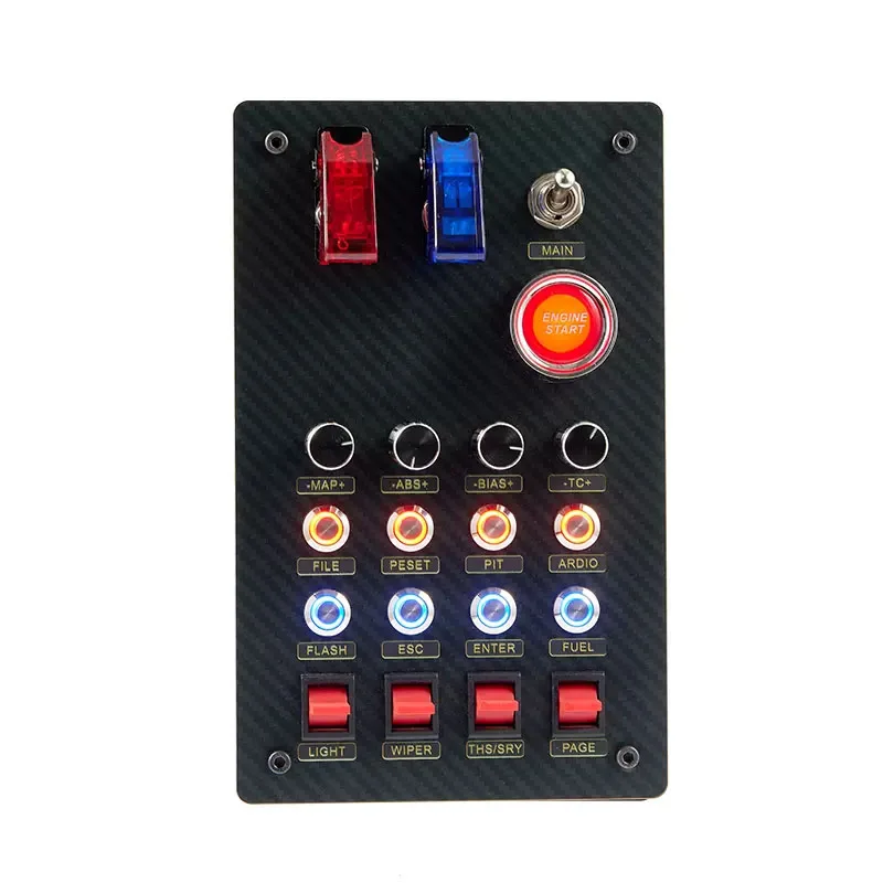 ZQSR PC USB Racing Simulator Central Control Box Multifunctional Control Button Box for Fanatec Thrustmaster Simdid