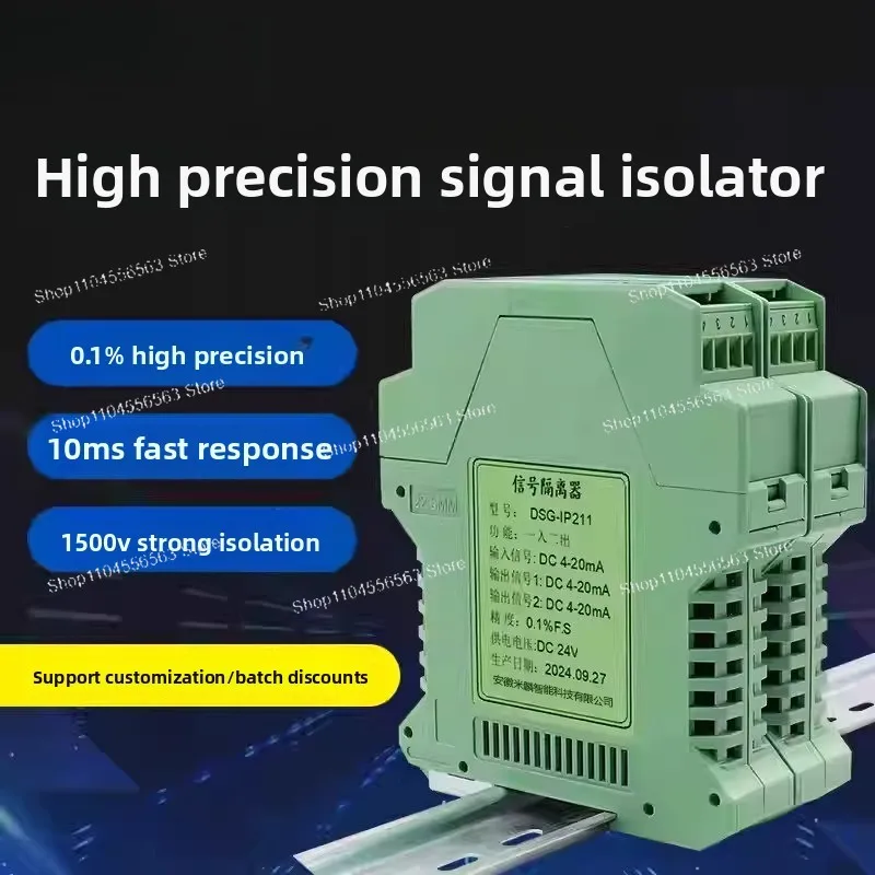 Smart Signal Isolator 4-20mA 1-in 1-out – DC Voltage Transmitter Current Converter Module for Industrial Control Systems