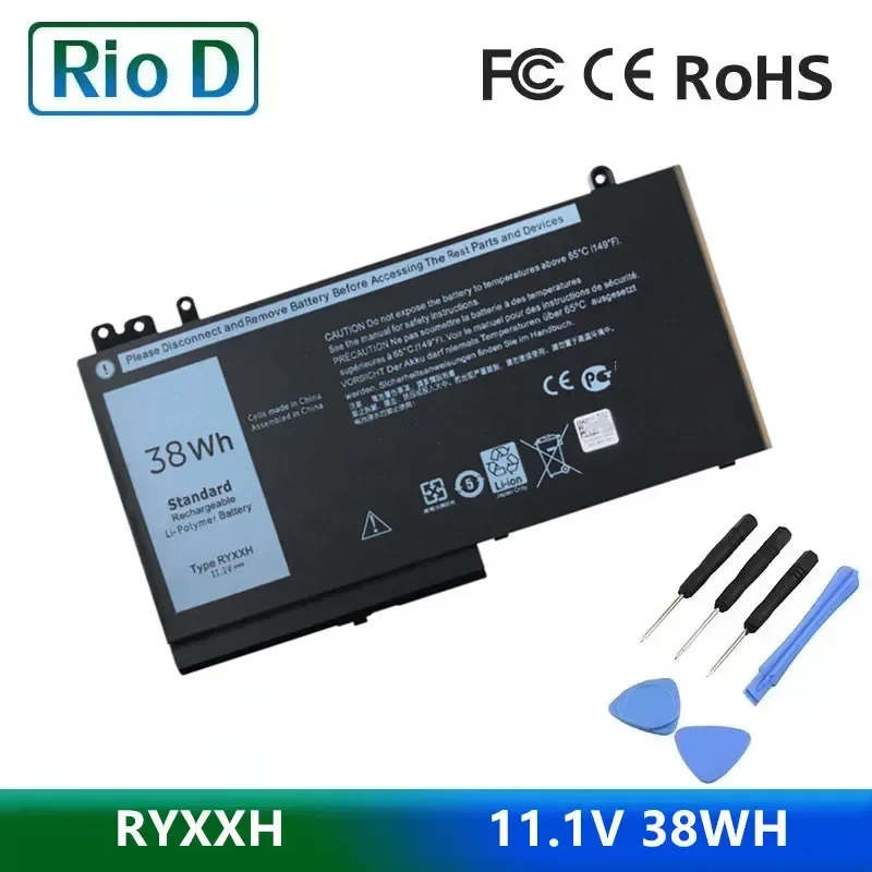 

New RYXXH 11.1V 38WH Laptop Battery for Dell Latitude 12 5000 11 E5450 E5550 M3150 Series 09P4D2 9P4D2 3150 3160 E5250