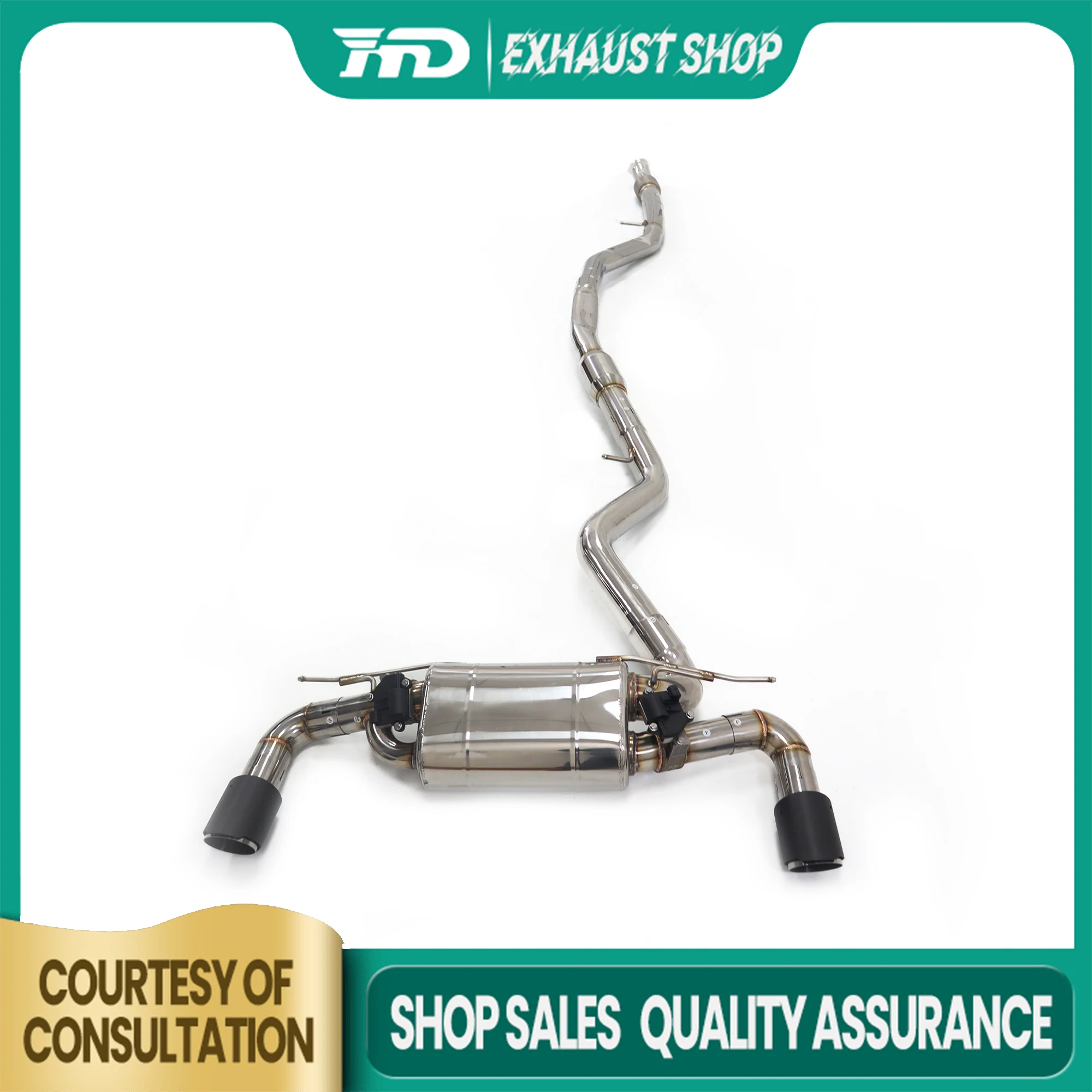 

Высокое качество Catback для BMW M135I, обновление M2, выхлопная система из нержавеющей стали, электронный клапан, глушитель, наконечники, неразрушающие HMD