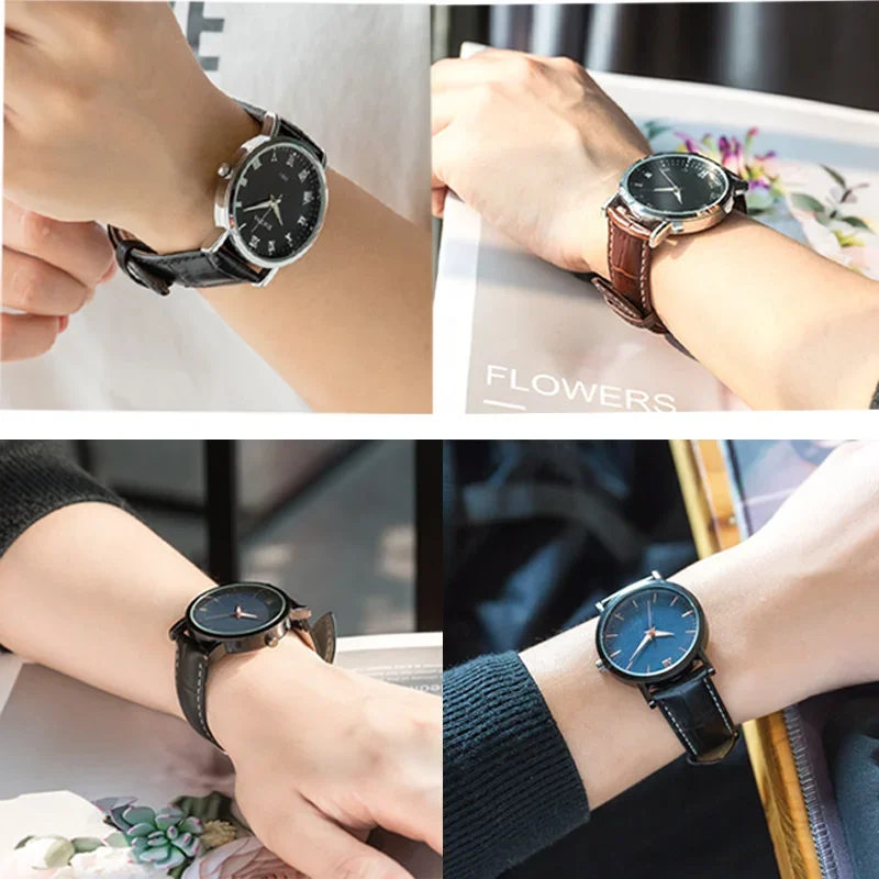 18 20 22 24mm Genuine Leather Strap with Wooden Box Watch Band Butterfly Clasp Bracelet Soft Wrist Band Watch Accessories