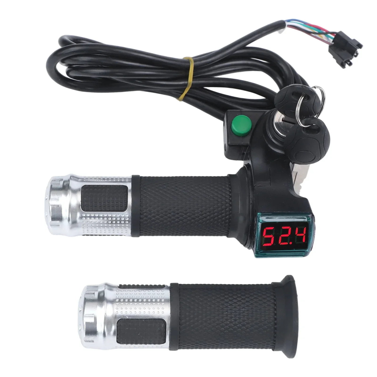 E-Bike Throttle Grip Ebike Handlebar TwistThrottle Grips LCD Display Red LED Scooter Throttle Grip High Quality