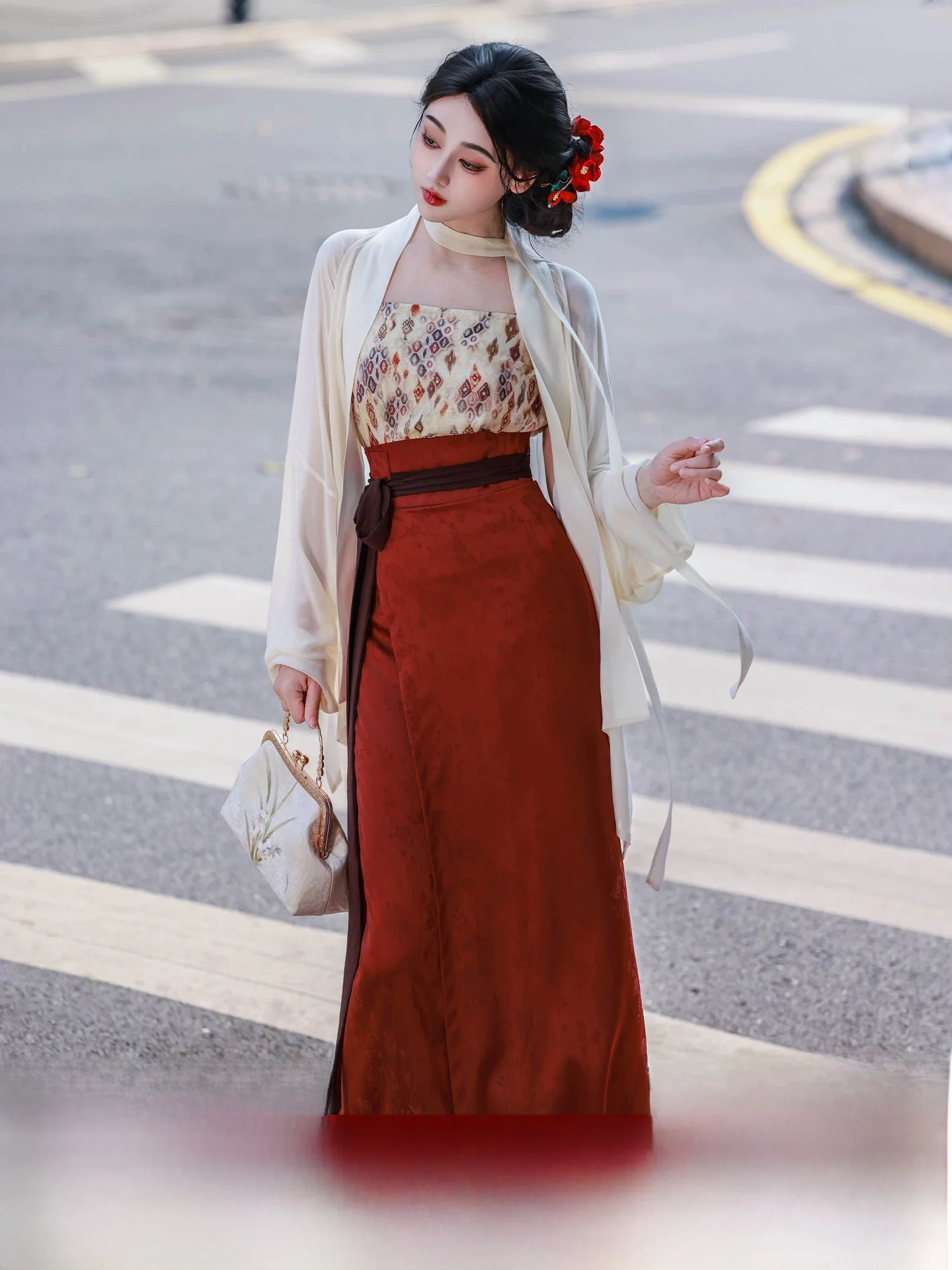 

Оригинальный женский традиционный костюм Ханьфу из шелка с вышивкой в стиле династии Сун, для повседневной носки, весна-осень, элегантный.