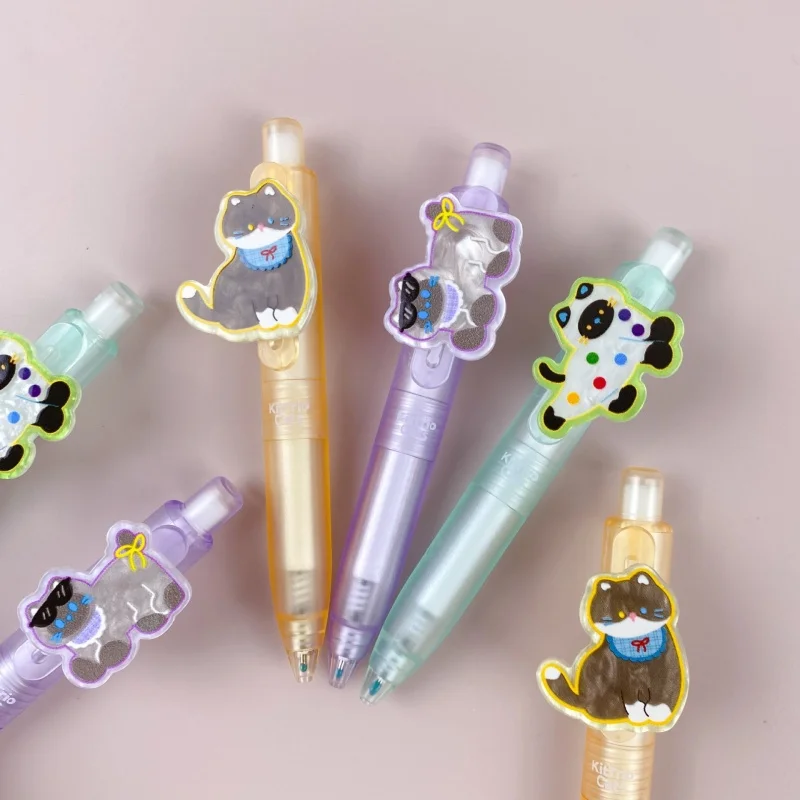 36PCS/ лот KAWAII CAT PRESS GEL PEN CUTE 0.5MM BLACK INK нейтральные ручки подарочные канцелярские принадлежности офисные школьные принадлежности