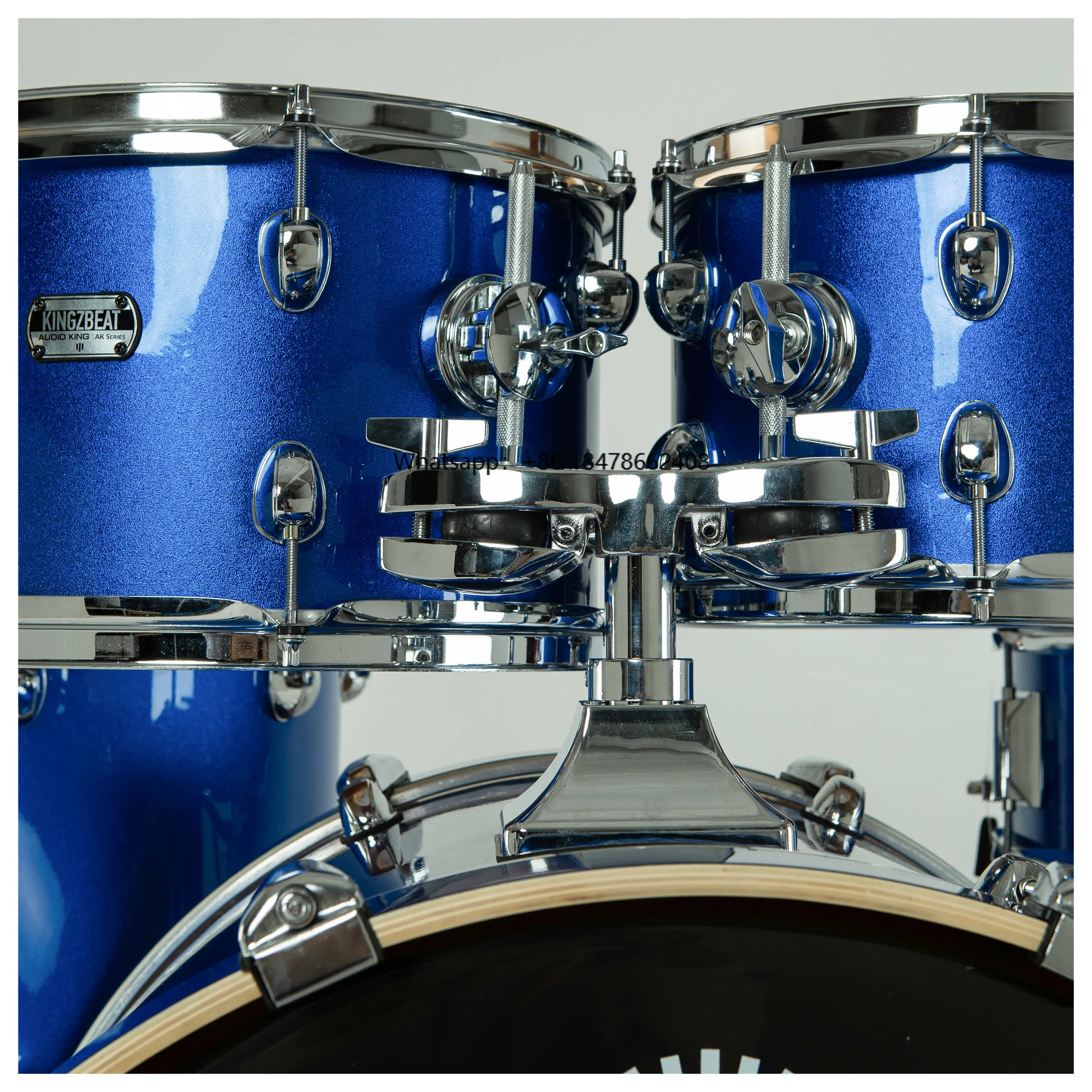 

Drums Manufacturer KINGZBEAT Brand PVC Wrapped Poplar Wood Shell 5 Pieces Acoustic Drum Set for Beginners