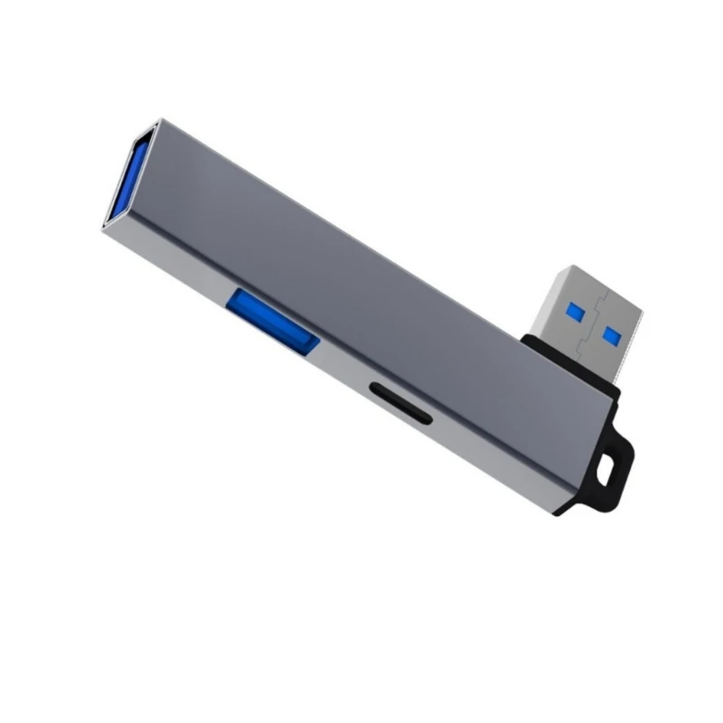 Легкий USB3.0 HUB USB3.0 для типа C и USB -адаптер, совместимый с Android Adroid Devices, 601B.