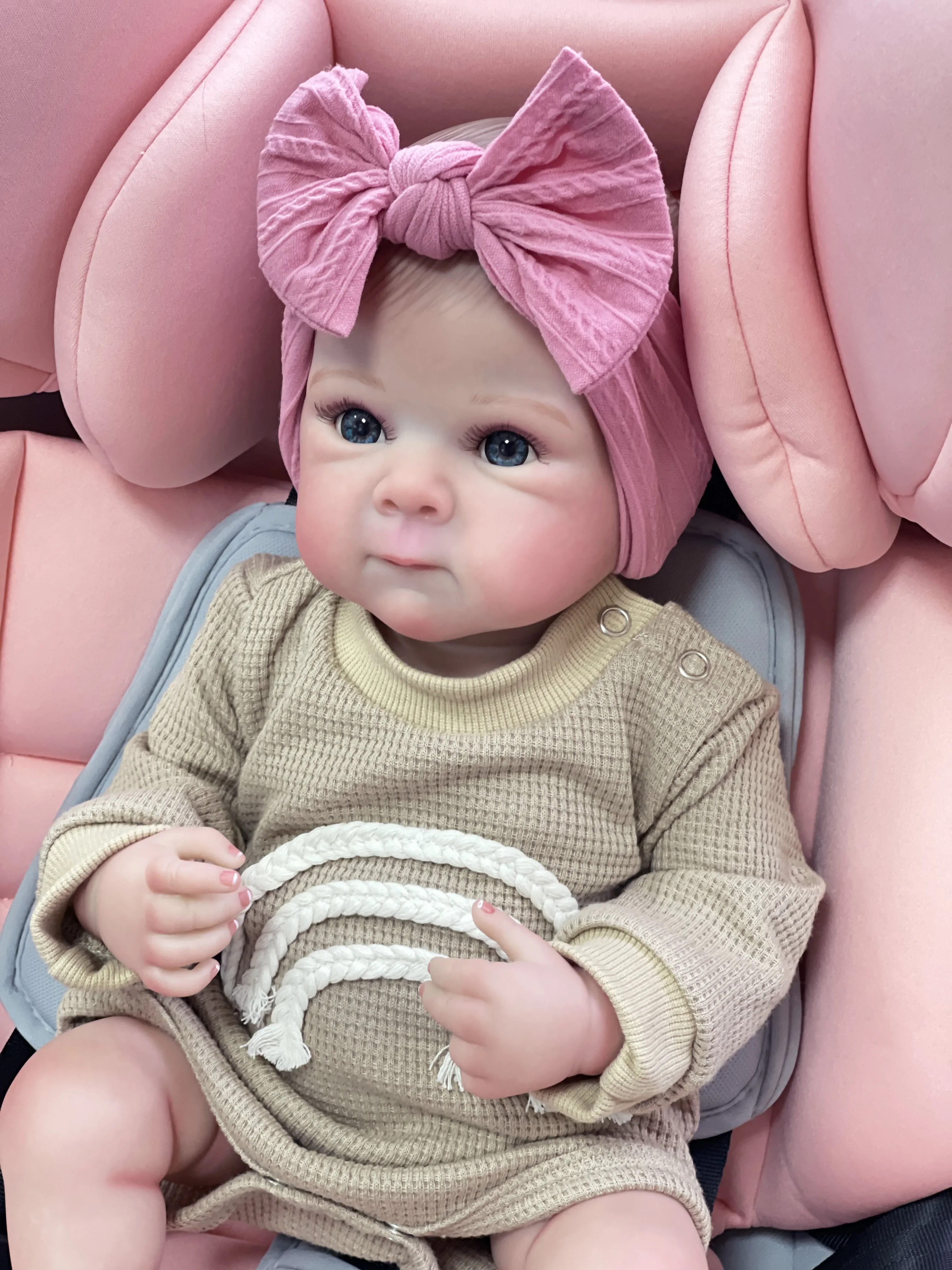 

18inch Bettie Reborn Baby Newborn Doll Lifelike Soft Touch Full Body Baby Layers Painting 3D Skin with Hand Drawn Hair