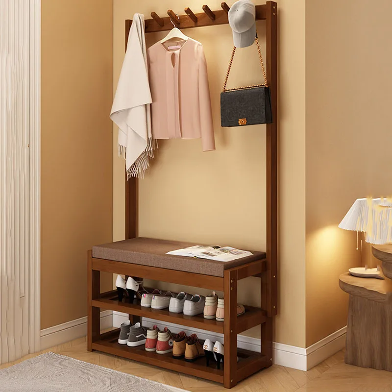 

Hallway Space Saving Coat Racks Clothes Shoe Garment Hanging Standing Coat Racks Creative Floor Perchero Living Room Furniture