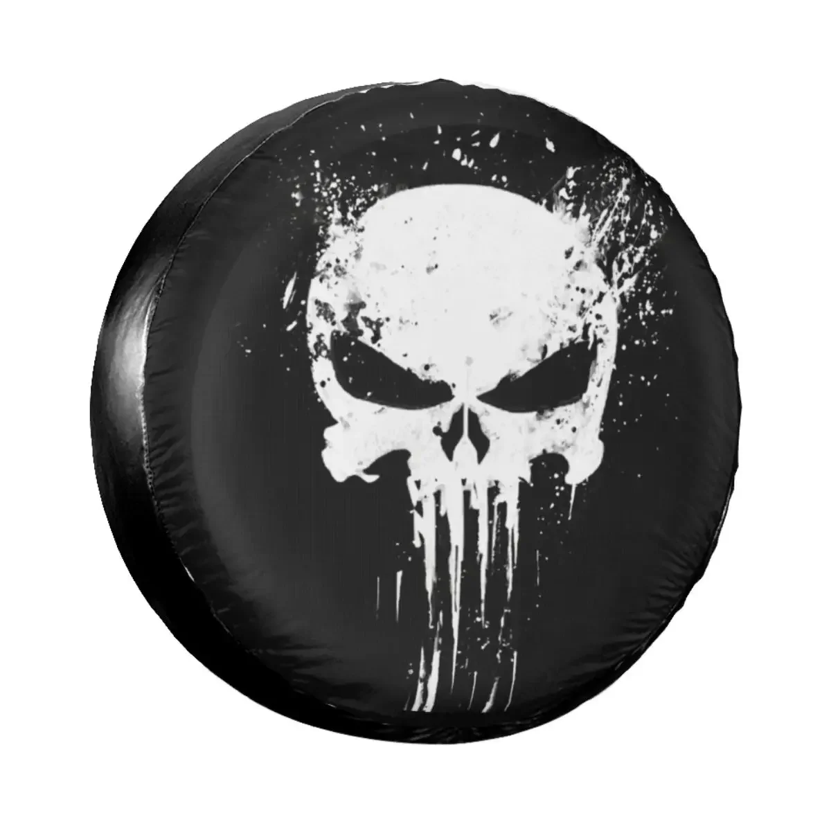 Skeleton Skull Spare Tire Cover Weatherproof Dust-Proof Heavy Metal Wheel Covers for Jeep Pajero 14\