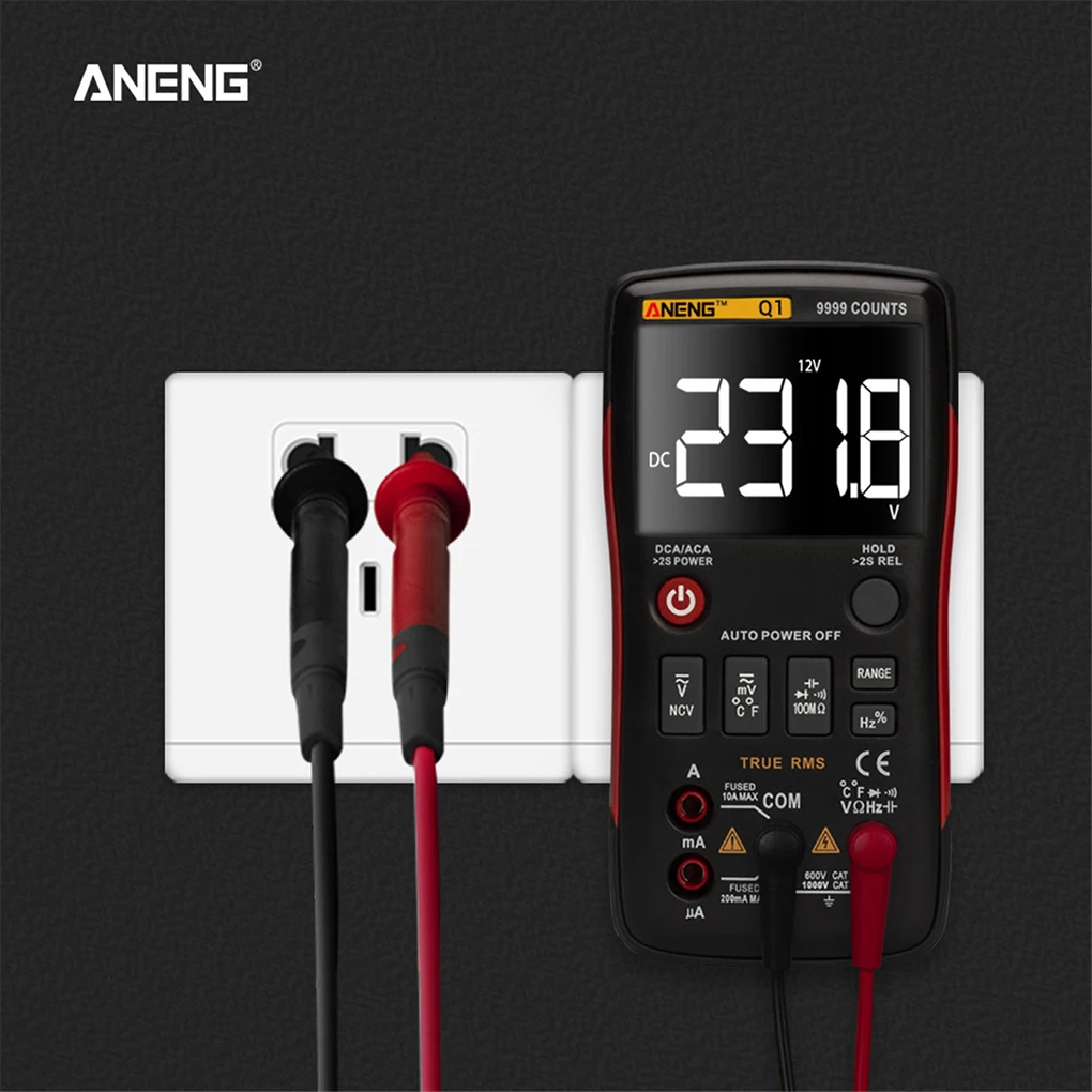 ANENG Q1 Digital Multimeter 9999 Analog Tester True RMS Professional Multimetro DIY Transistor Capacitor LCR Meter NCV Testers