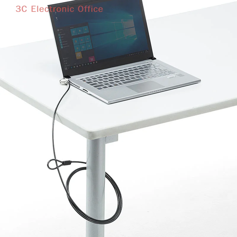 Universal USB Wedge-Shaped Hole Anti-Theft Wire Lock for Laptop and Tablets