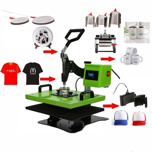 Auplex hot New Best Seller Combo 38x38 T-shirt Digital Heating Printing 8in1 Heat Press Machine