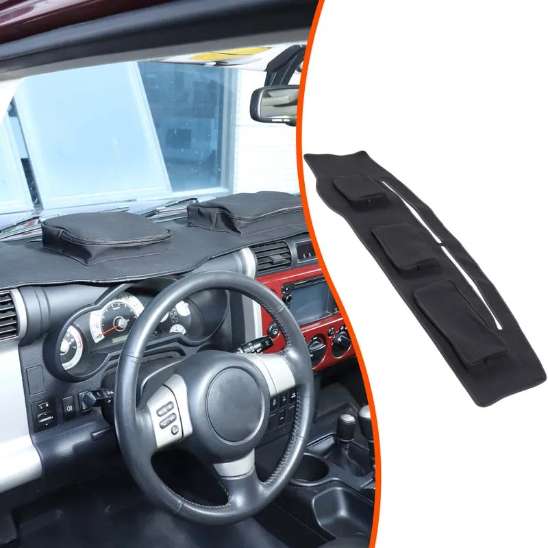 

For Toyota FJ Cruiser 2007-2021 Car dashboard storage sun protection and ultraviolet mat Car interior accessories Black 1Pcs
