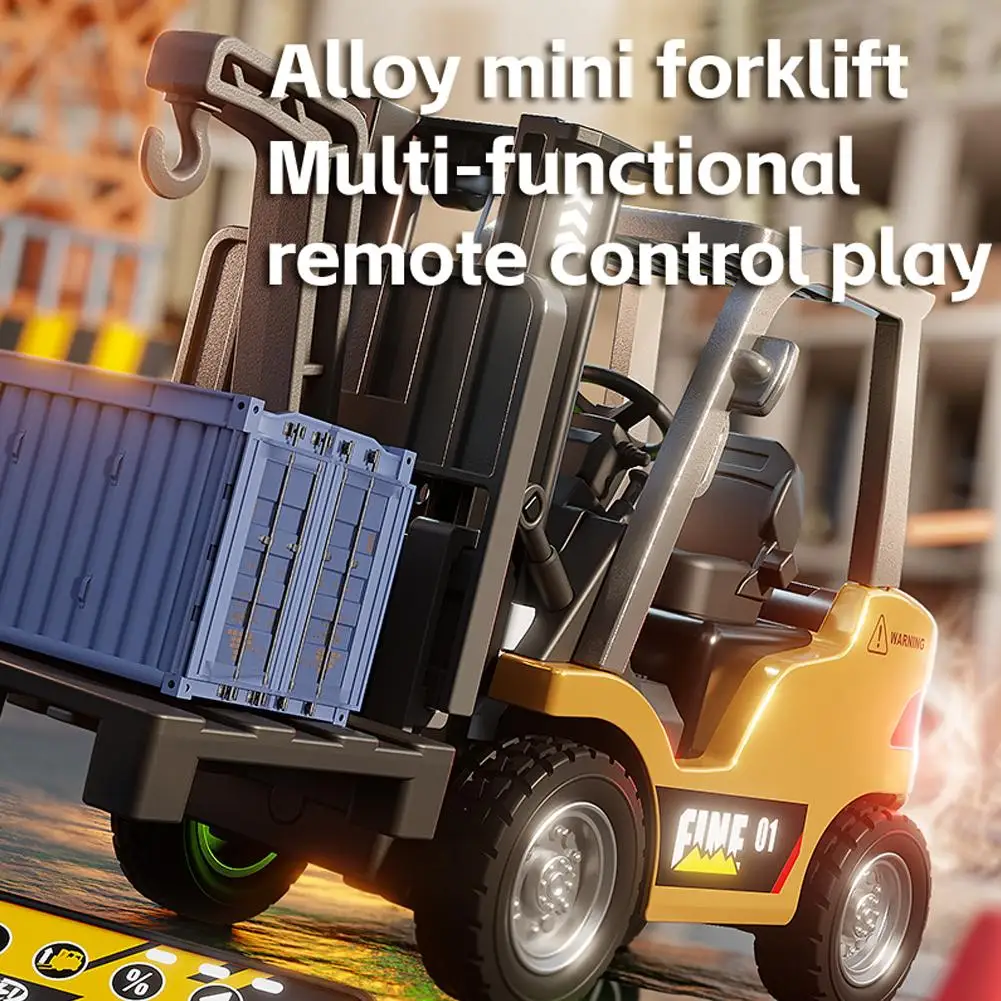 

Electric Forklift Toy Rechargeable 200mAh Battery Bluetooth Control Realistic Design Impact Resistant Plastic Educational Toy