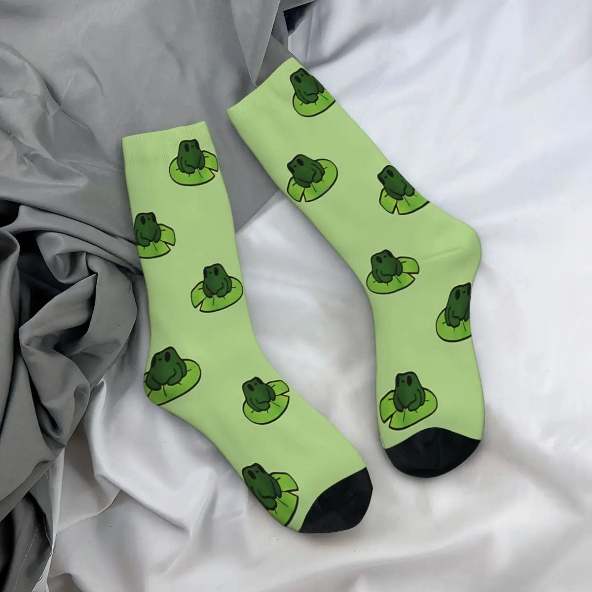 Lilypad Doodle Frog Socks Male Mens Women Winter Stockings Harajuku