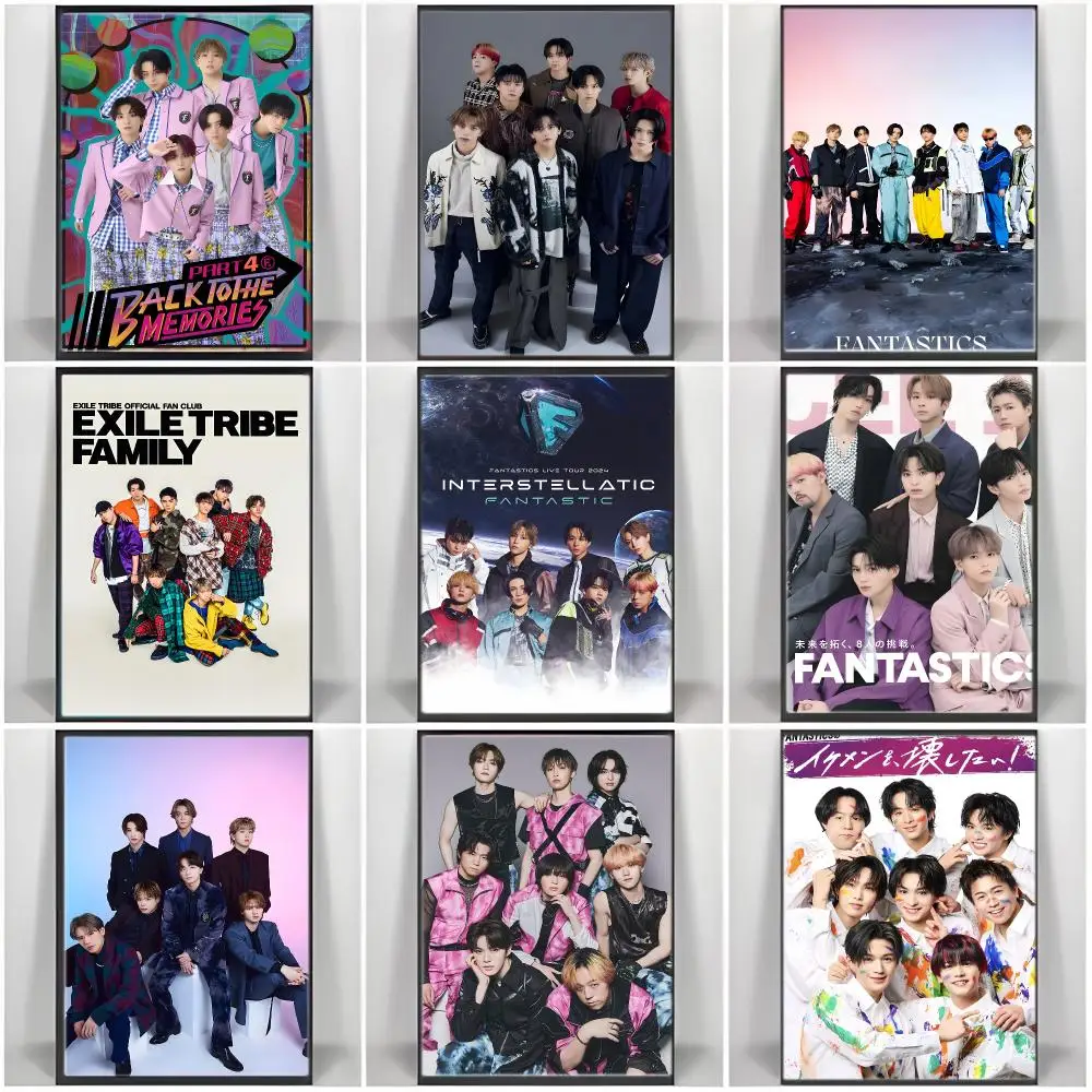 Boy Group F-FANTASTICS Poster  Self-adhesive Art Waterproof Paper Sticker Coffee House Bar Room Wall Decor