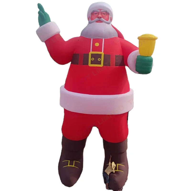 Free Air Shipping Outdoor Giant 30ft Christmas inflatable Santa Claus for Holiday Decoration