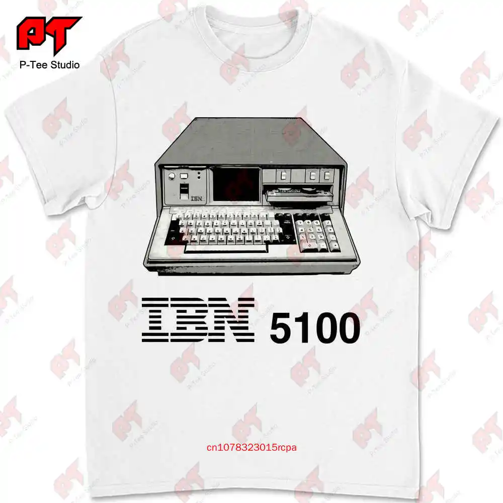 Ibn 5100 Steins Gate Ibm Anime Pc Otaku Geek Japanese Old Computer T-shirt V9LF