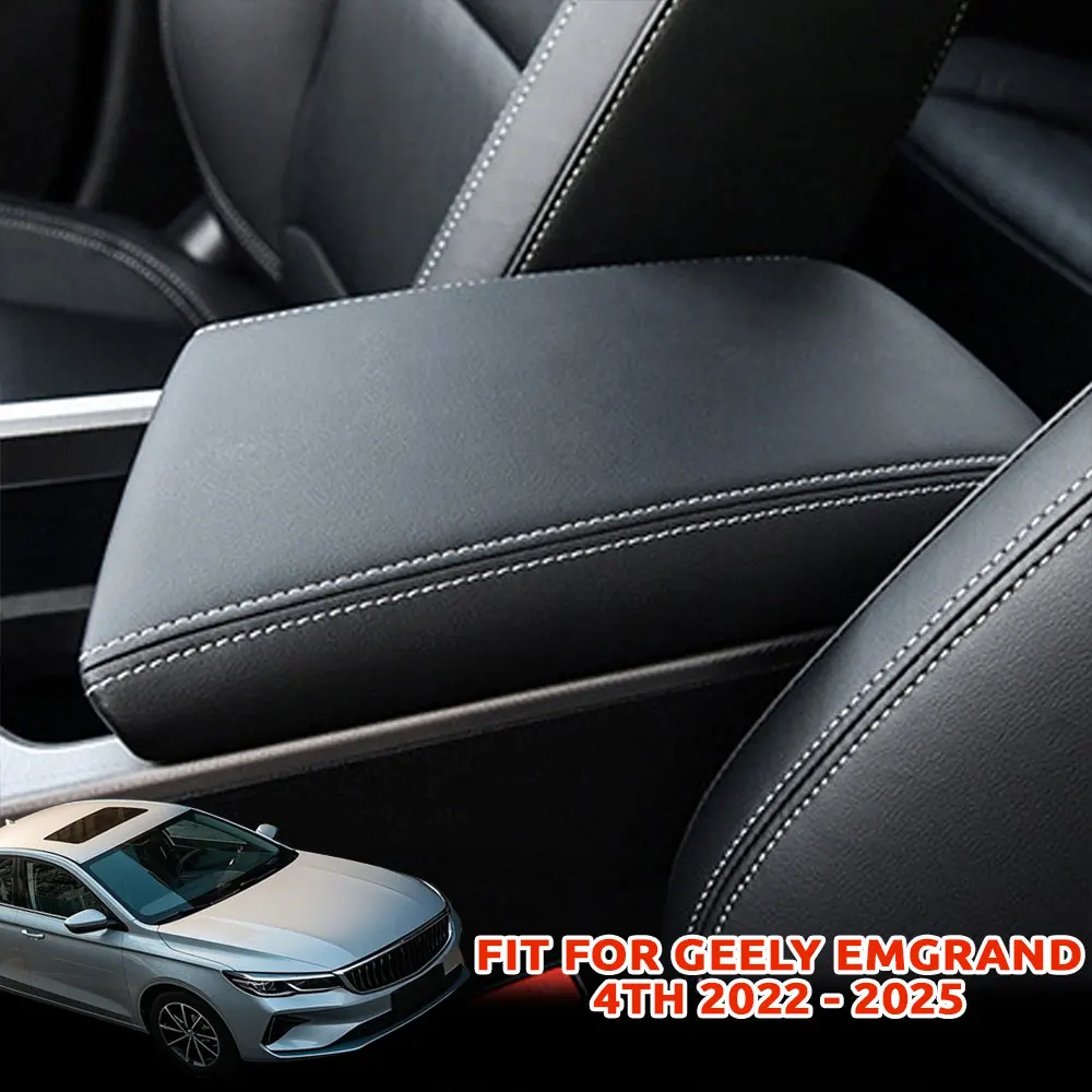 

Изготовленный на заказ чехол на центральную консоль для Geely Emgrand 4th 2022-2025, чехол на подлокотник автомобиля, кожа из микрофибры, водонепроницаемый и устойчивый к царапинам