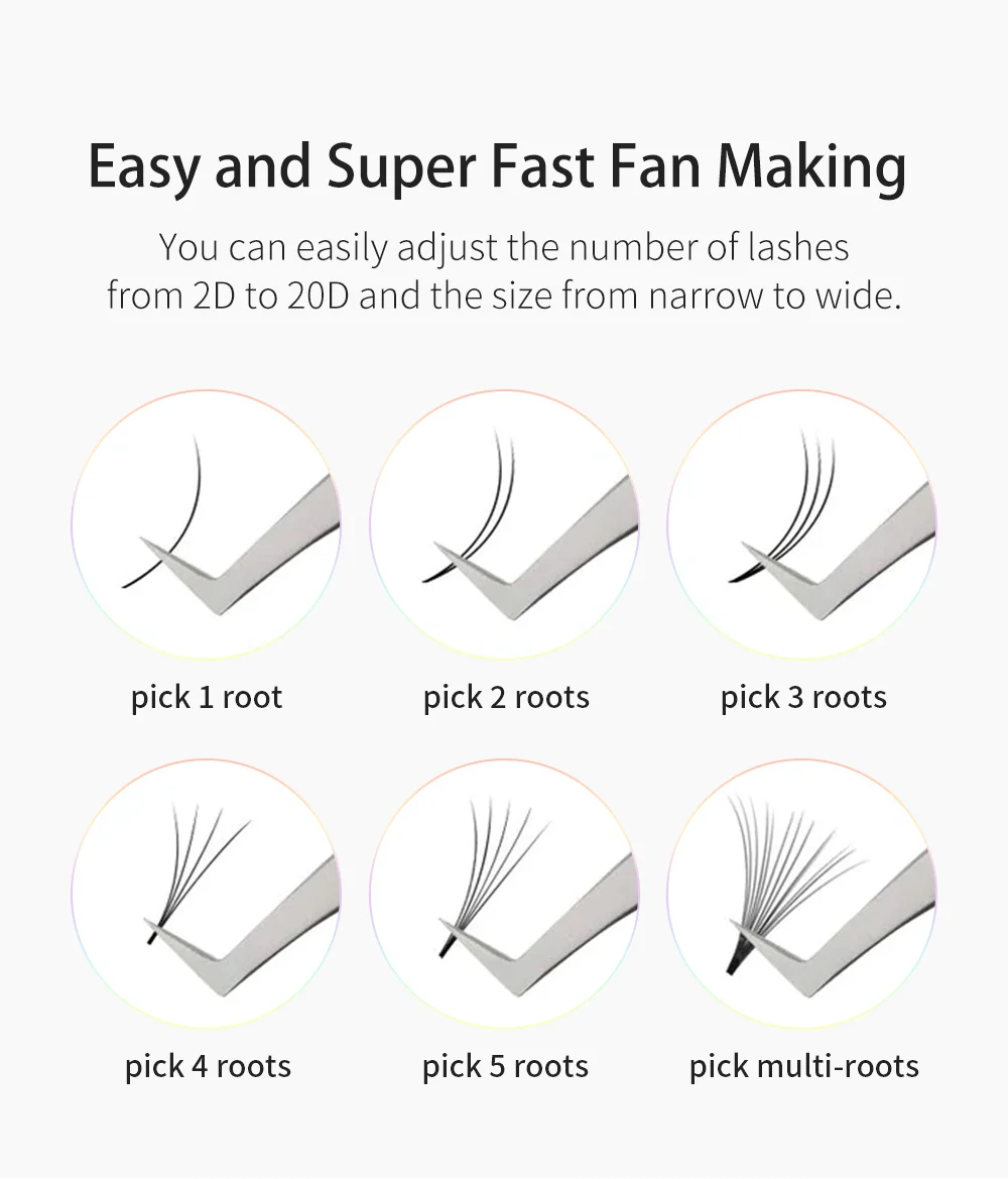 NATUHANA Easy Fan Fast Fanning Volume Lashes Autofans Fake Wimpernverlängerung Faux Nerz Wimpern für Make-up-Tools – Detail 7