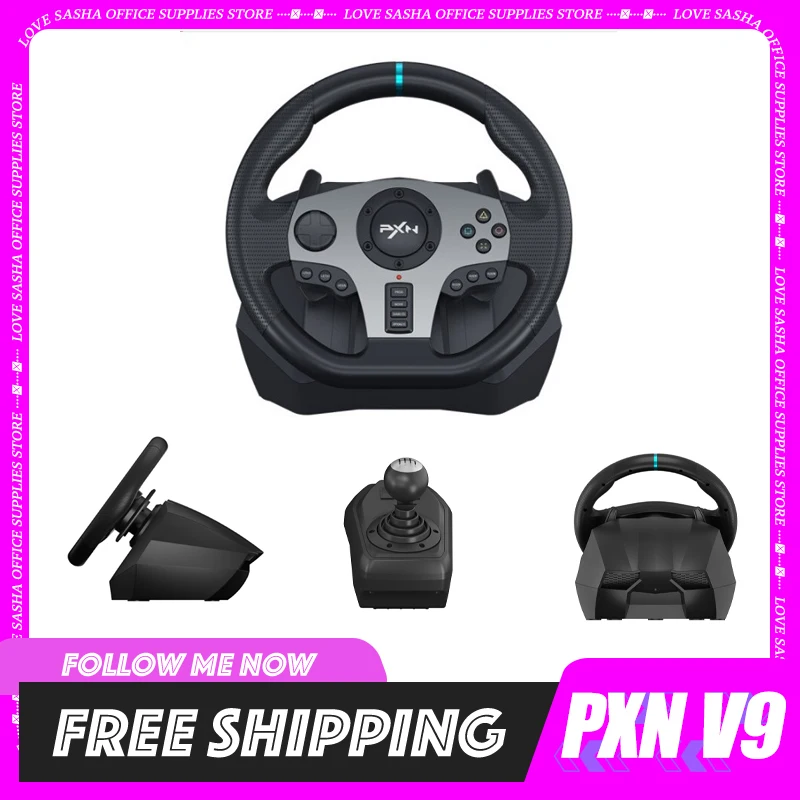 

Pxn V9 Simracing Gaming Racing Wheel For Nintendo Switch/ Ps4/Ps3/Xbox One/Pc Windows/Xbox Series S/X 270°/900° Racing Wheel