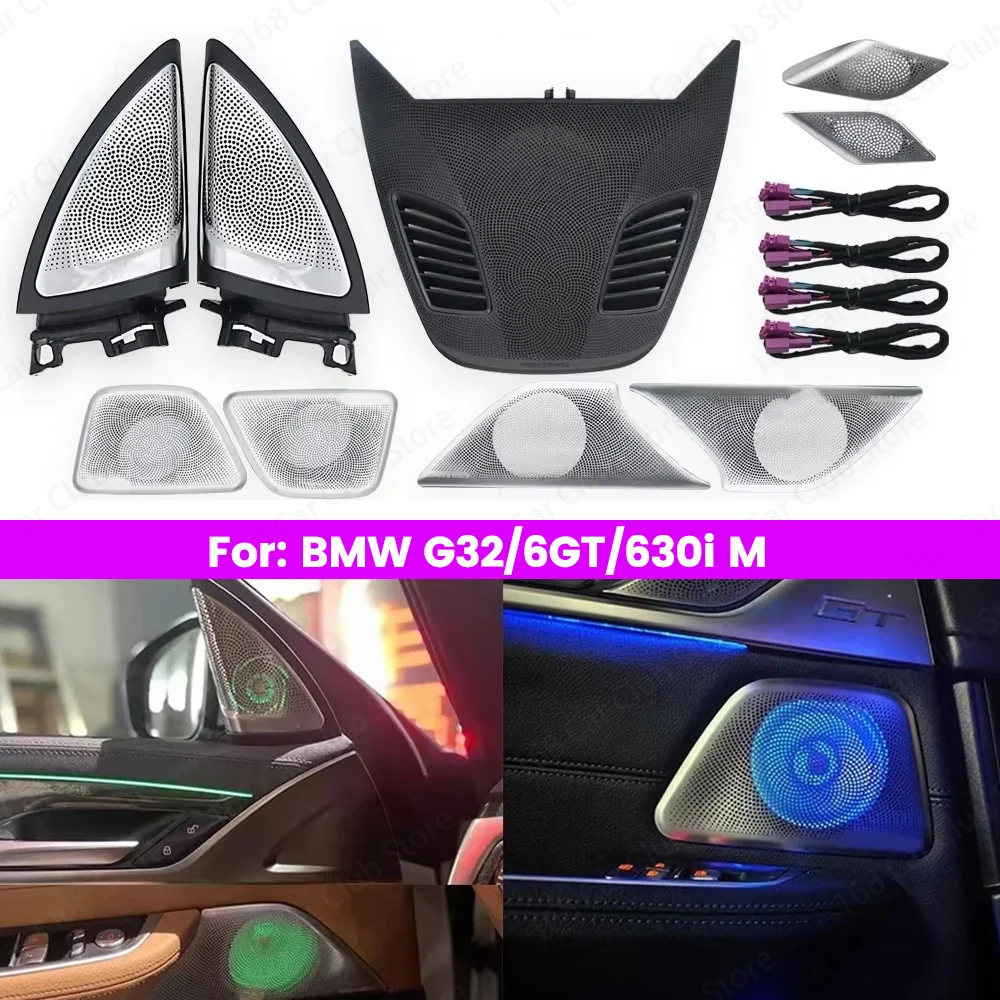 

LED 11 Colors Ambient Light Speaker Cover For BMW G32 New 6GT 630i Car Midrange Tweeter HiFi Music Stereo Horn Decorate Refit