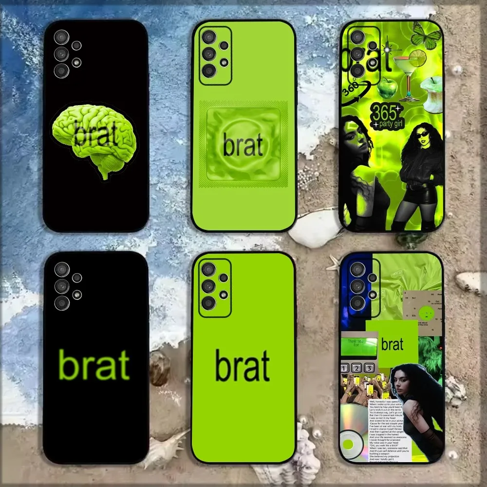 B-Brat C-Charli XCX Phone Case For Samsung Galaxy A13,A21s,A22,A31,A32,A52,A53,A71,A80,A91 Soft Black Shell