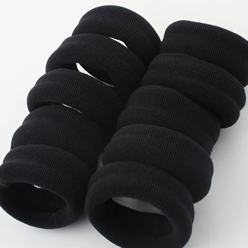 5pcs Thickened Hair Loops Solid Color Elastic Hair Ties Non Slip Ponytail Holders For Women And daily uses