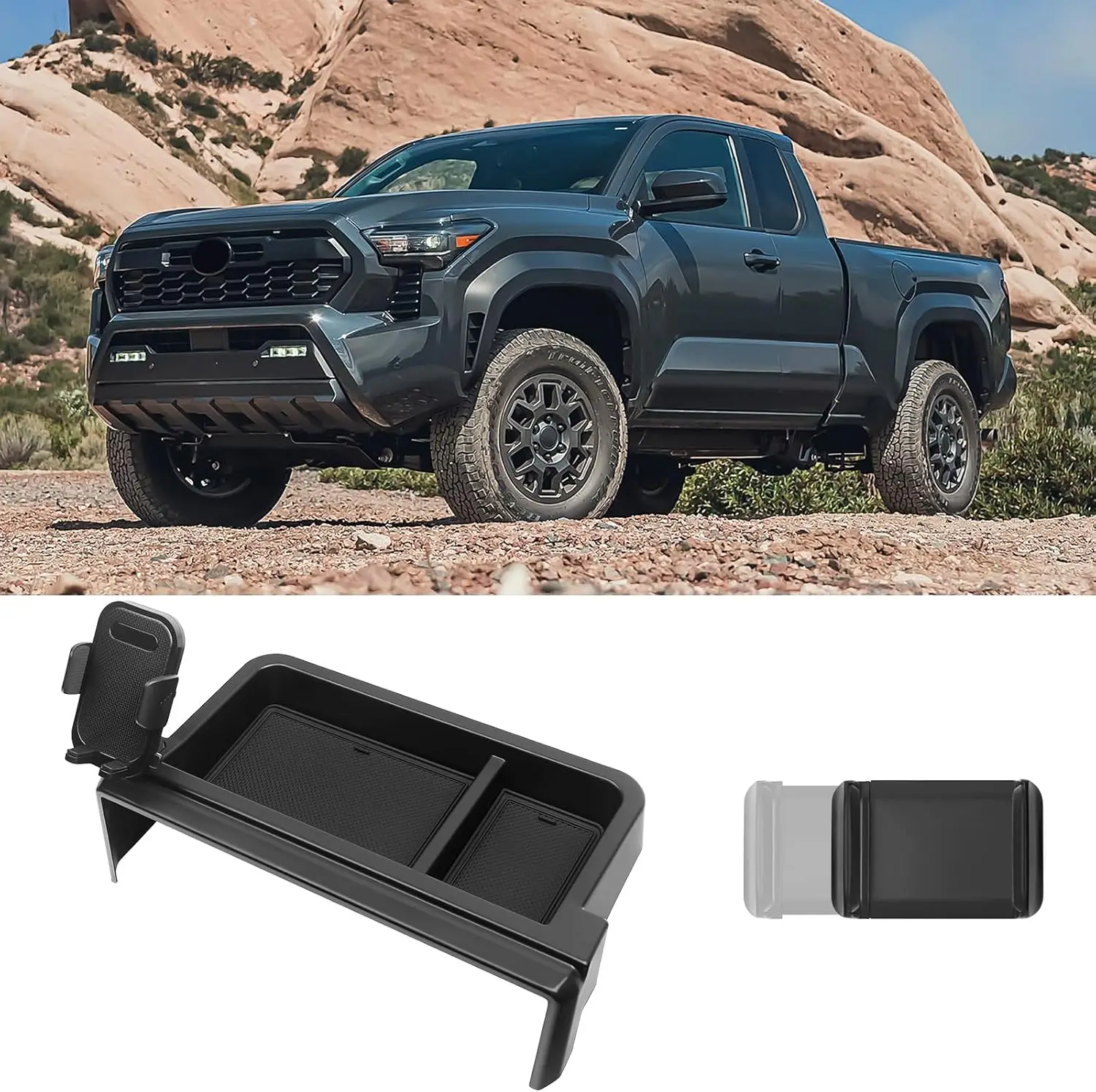 

Органайзер для приборной панели Toyota Tacoma 2024-2026 и 4Runner 2025-2026: аксессуары для центральной консоли, устанавливаемые за экраном