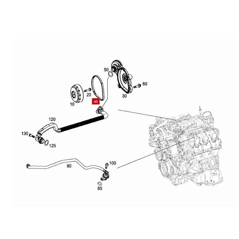 Me rc ed es be nz engine ventilation duct molded seal A2760180080