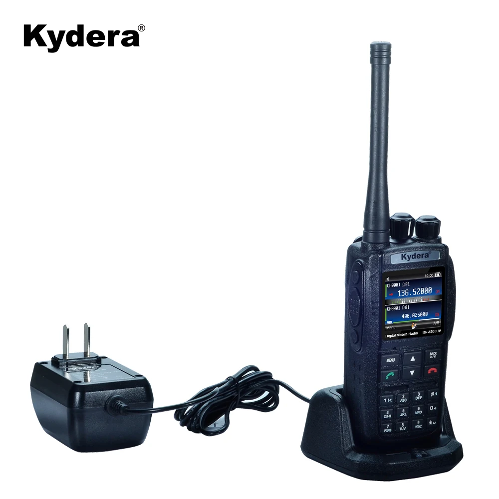 GPS DMR Walkie Talkie Digital de doble banda UHF VHF equipo de guardia de seguridad Radio bidireccional carga USB