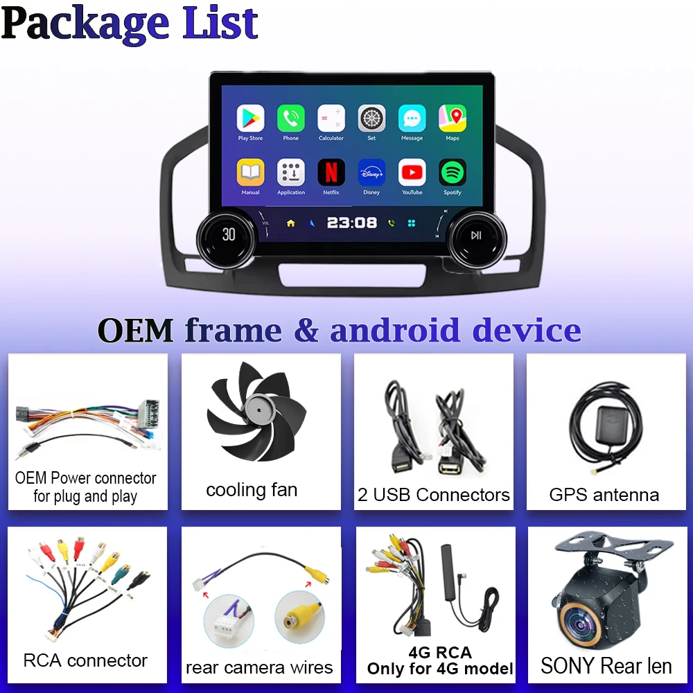 Car Radio For Buick Regal Opel Insignia 2009 2010 2011 2012 2013 Android 16 Multimedia Carplay 4G Wifi GPS DVD Auto radio WIFI - view 6