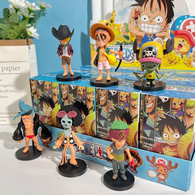 Popular One Piece Figure Luffy Blind Box Cartoon Ornaments Children's Anime Doll Model Toys Random 1pcs