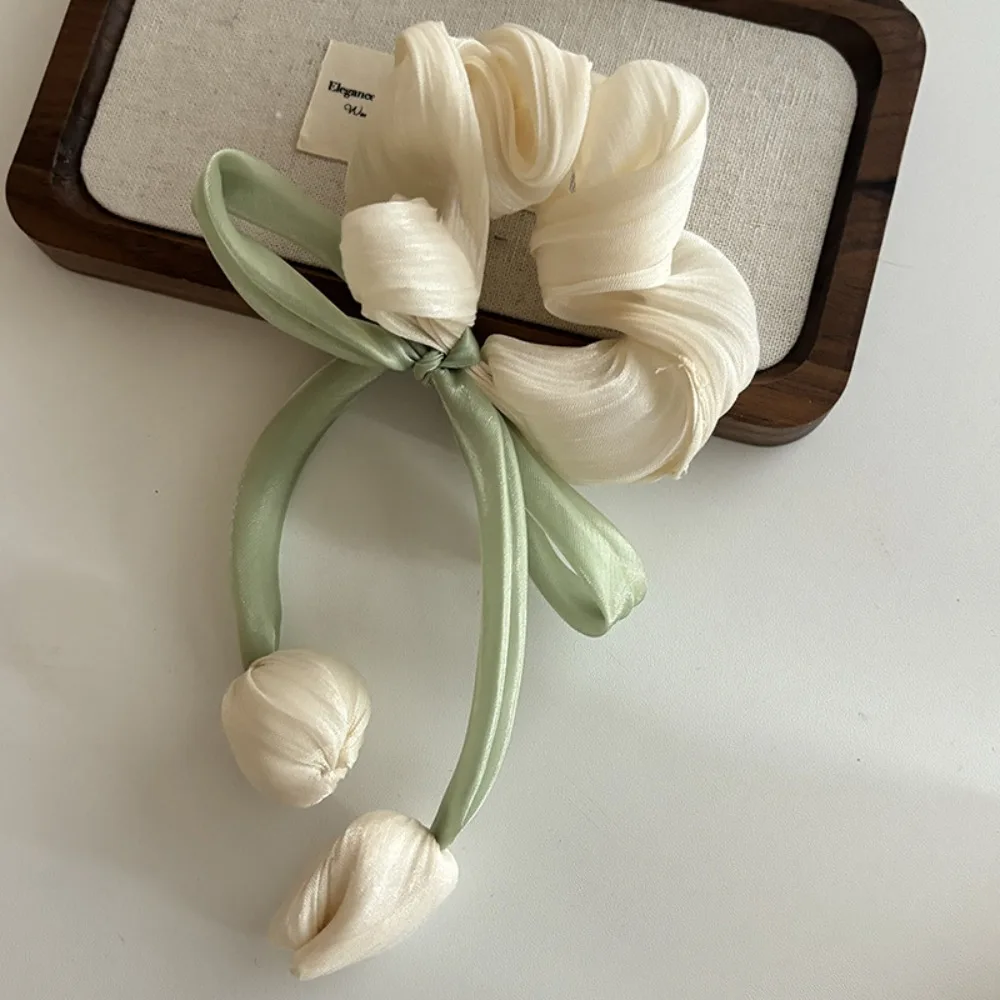

Эластичная лента-тюльпан в корейском стиле, кольцо для волос, резинка для волос, веревка для волос, бант, заколка для волос, держатель для хвоста, тканевый цветок, коготь для волос, женская