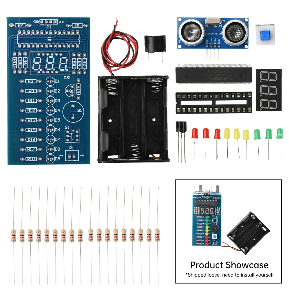 Ultrasonic Rangefinder Reversing Radar Alarm Module DC 4.5-6V 40cm Soldering Practice DIY Kit for Home Security Alarm