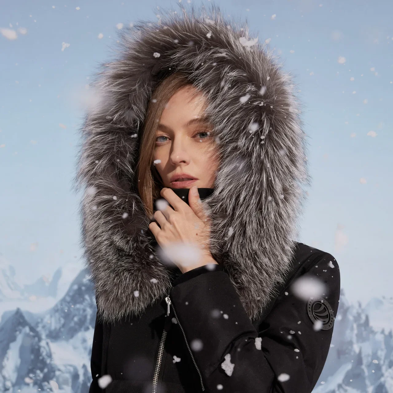 

BOSIDENG зимний пуховик для женщин, тонкая куртка с овечьим капюшоном, теплая куртка средней длины из 90% утиного пуха, утепленная теплая B 10142376