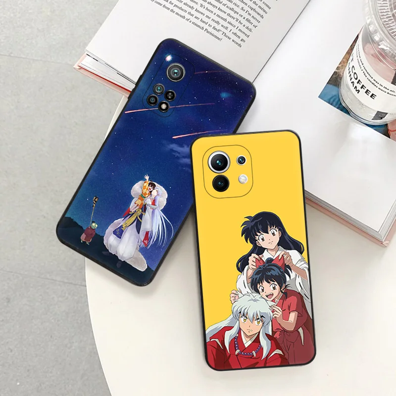 Phone Case For Redmi 10C 10A Note 11 Pro 10 10s 11s Inuyasha Sesshomaru Anime Xiaomi 10t 11t Lite Black Soft Protective Cover