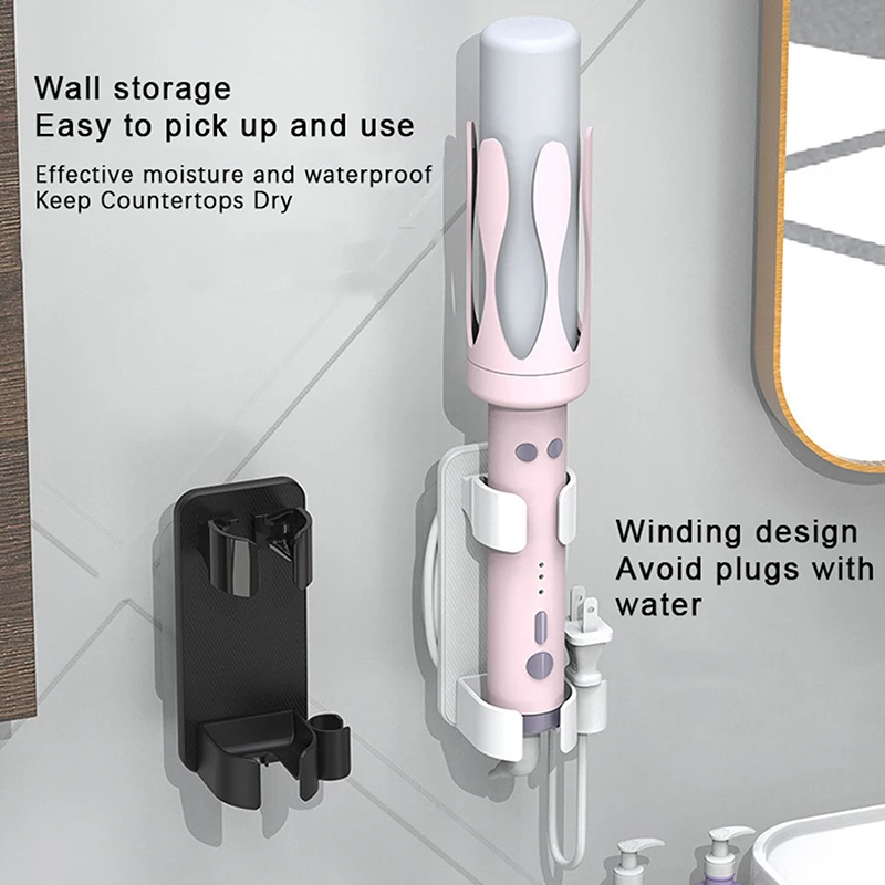Uchwyt do prostownic lokówka do włosów montowany na ścianie grzebień suszarka do włosów Organizer łazienkowy akcesoria domowe przechowywanie