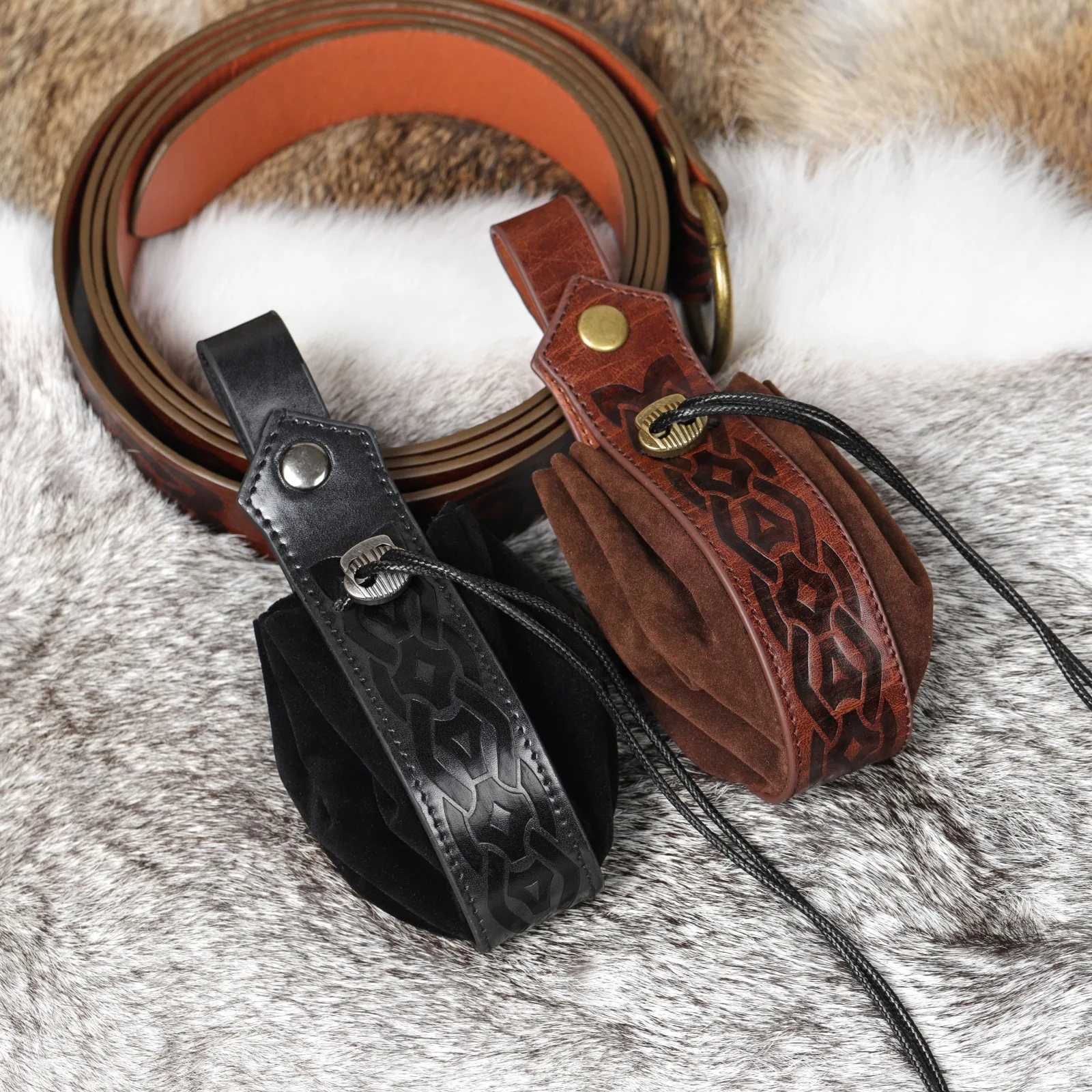 

Средневековая сумка в стиле стимпанк викингов с поясом, кошелек для монет, поясная сумка в стиле ретро, аксессуары для активного отдыха